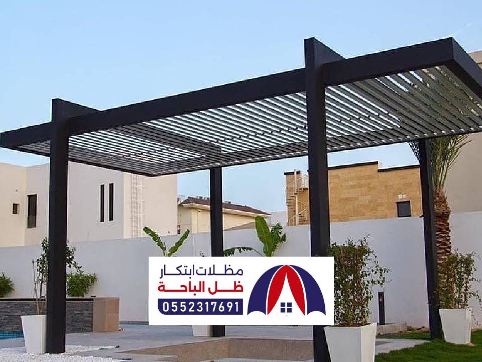 تصميم مظلات جلسات خشبية البشاير