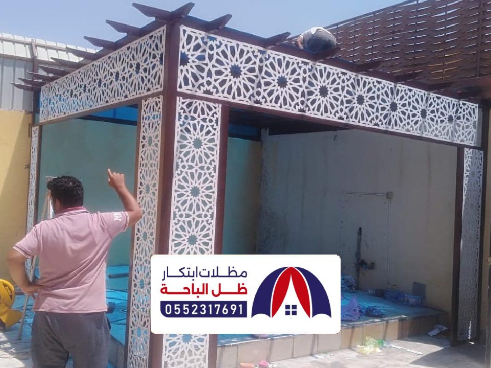 تصميم مظلات خشب الرياض