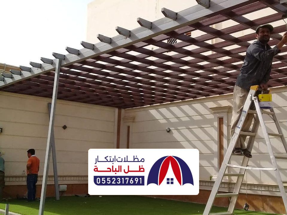 تصميم مظلات خشب الرياض